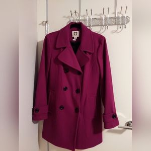Anne Klein purple pea coat